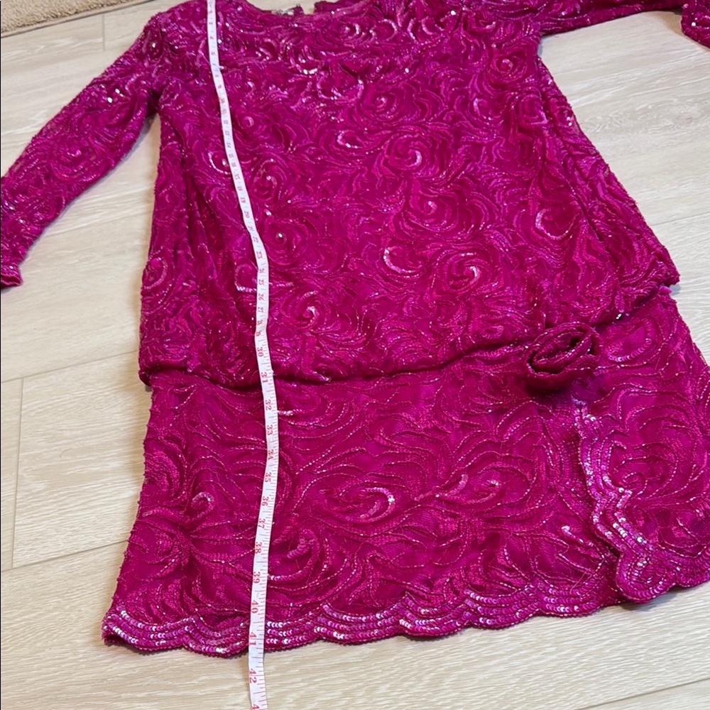 Judith Ann Creations Vintage Pink Long Sleeve Dress - Picture 6 of 8